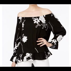 INC Embroidered Off-The Shoulder top